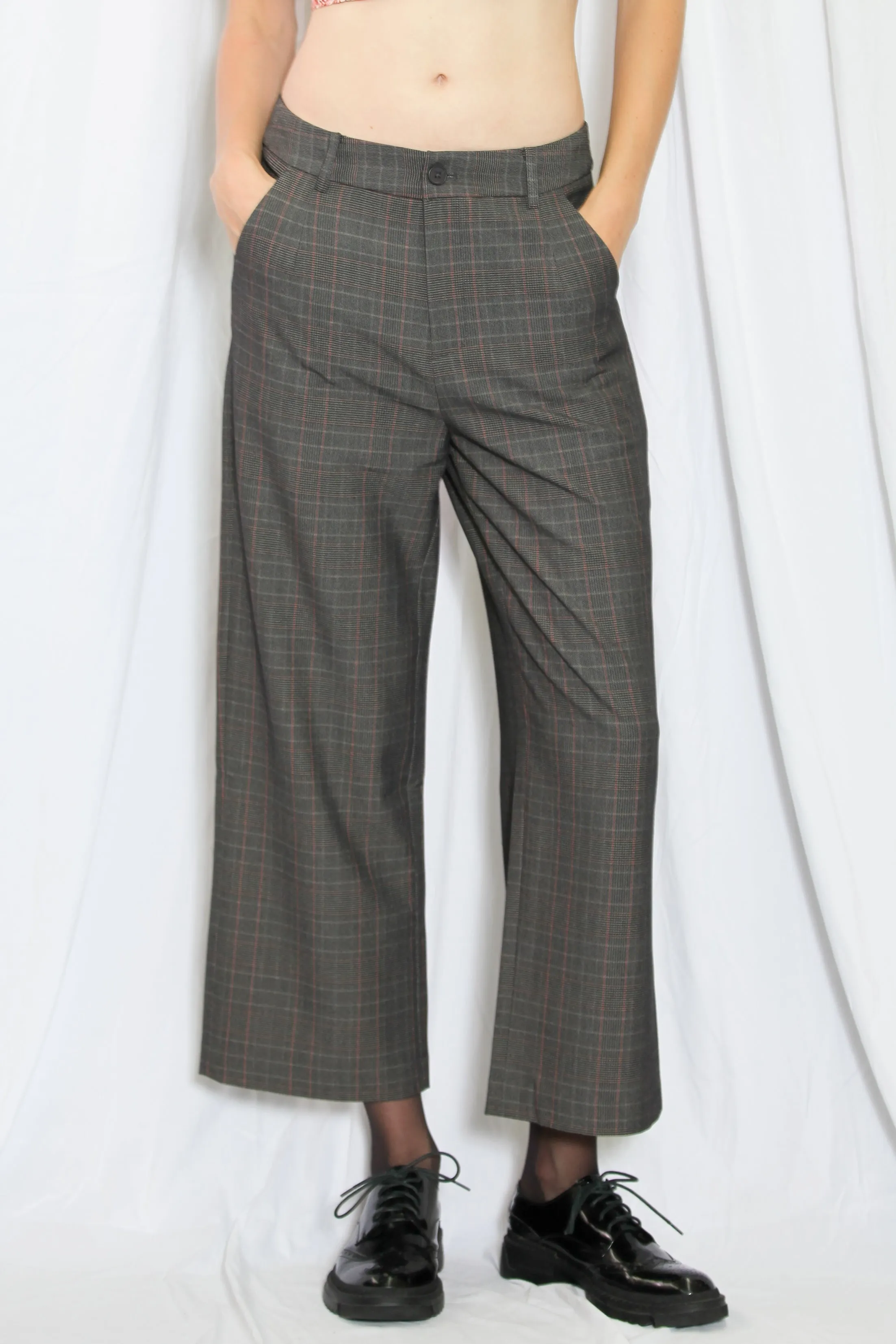 Tailored Cropped  Wide Leg Pants