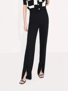 Tailored Straight Slit Pants