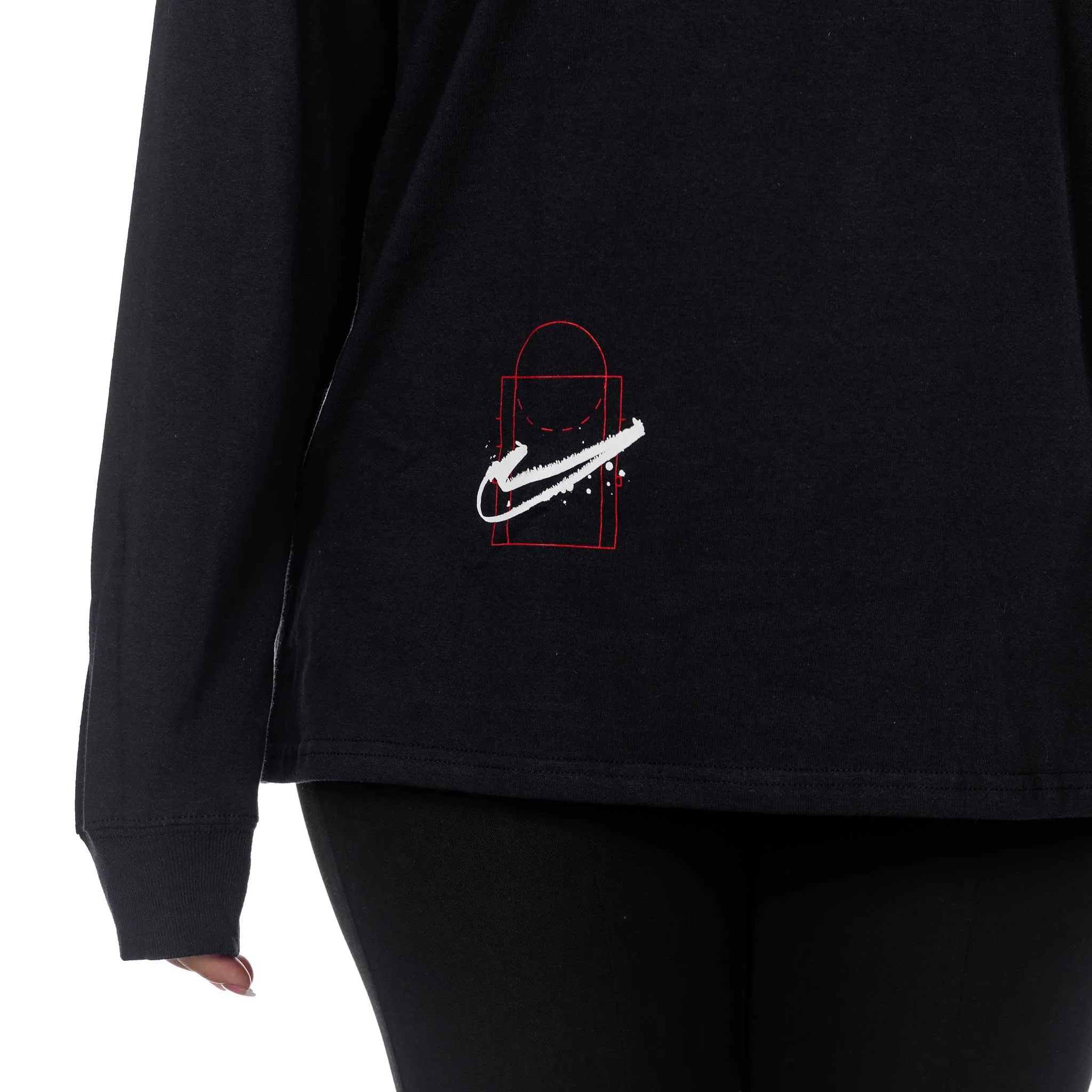 Trail Blazers Nike Courtside Max Black Long Sleeve T-Shirt