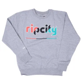 Trail Blazers Rip City Unity Collection Black History Month Fleece Gray Crewneck