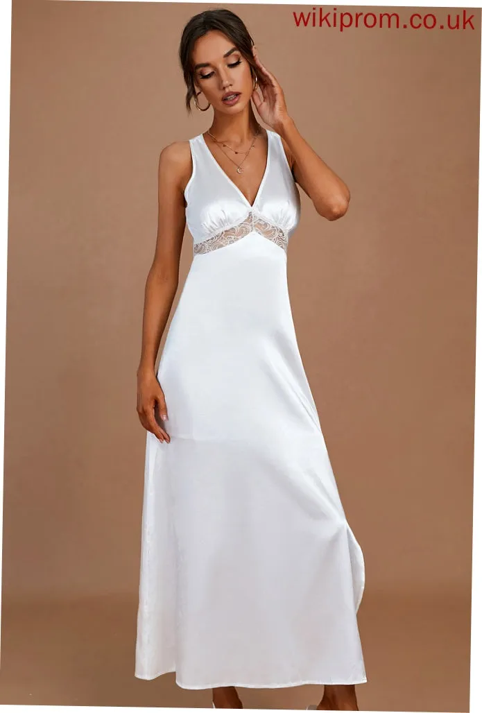 V-neck Wedding Dresses Eva Wedding Sheath/Column Ankle-Length Dress