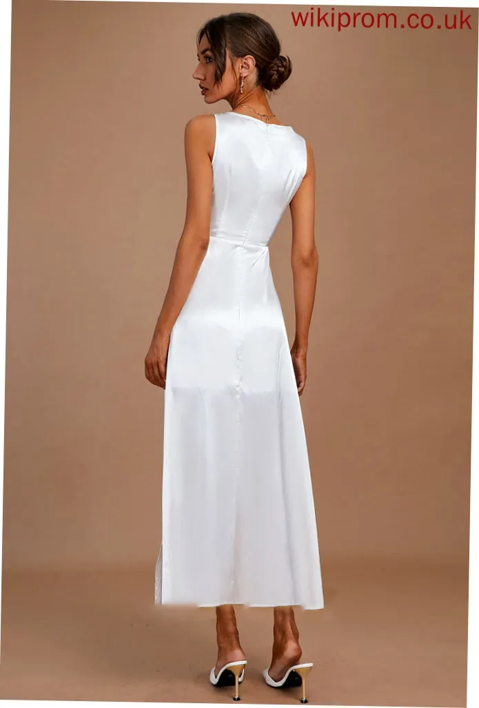 V-neck Wedding Dresses Eva Wedding Sheath/Column Ankle-Length Dress