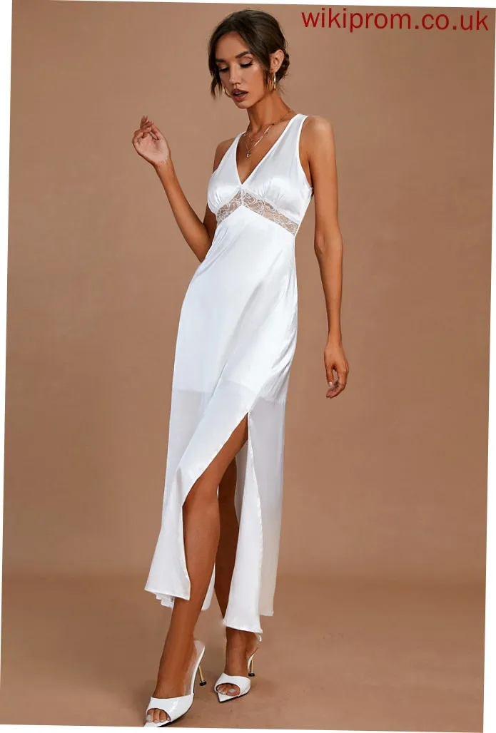 V-neck Wedding Dresses Eva Wedding Sheath/Column Ankle-Length Dress