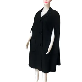 Vintage 1950s Barberini Waffle Weave Cotton Cape Coat