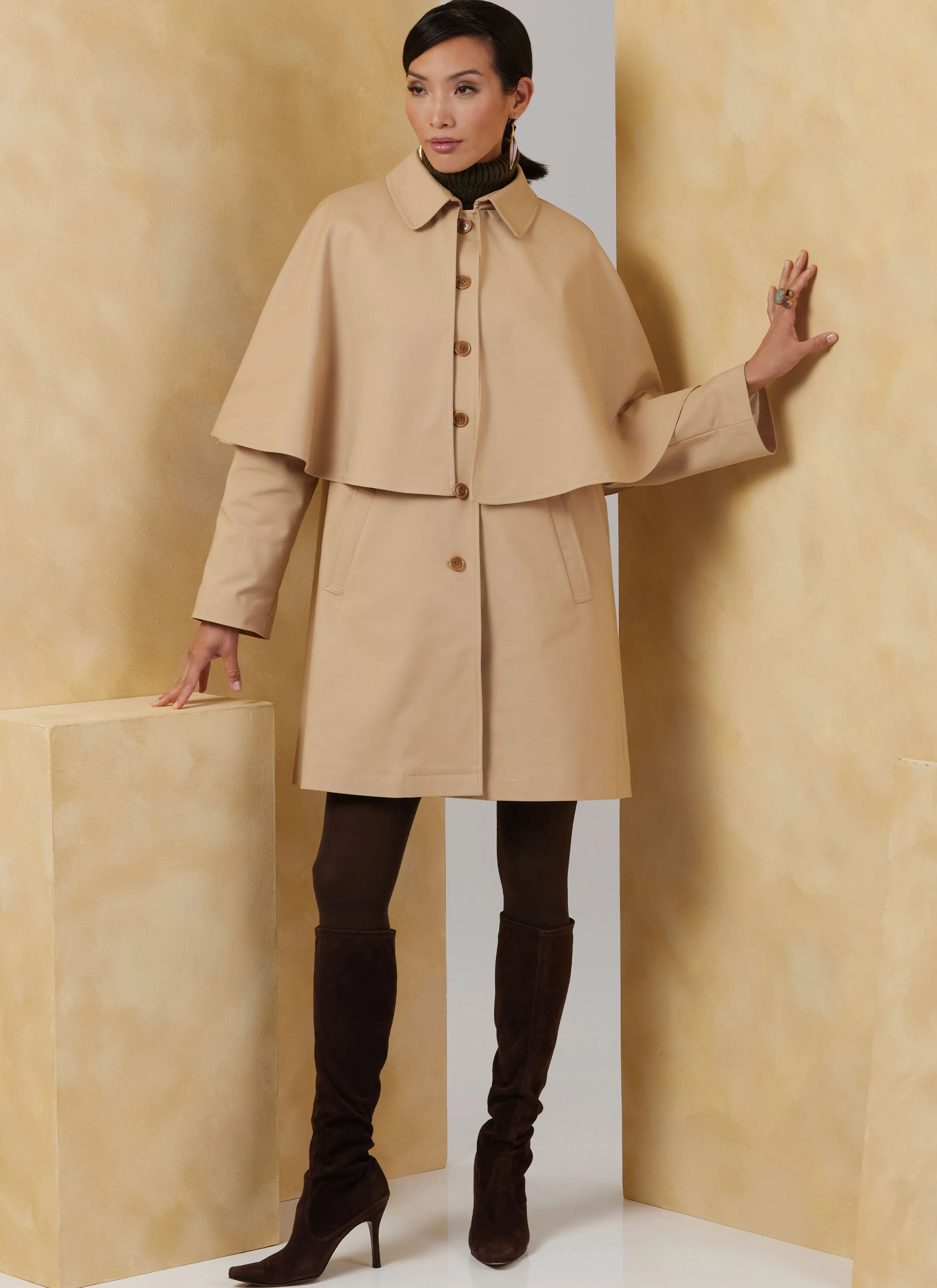 Vogue Sewing Pattern 2074 Misses' Cape Coat in Two Lengths