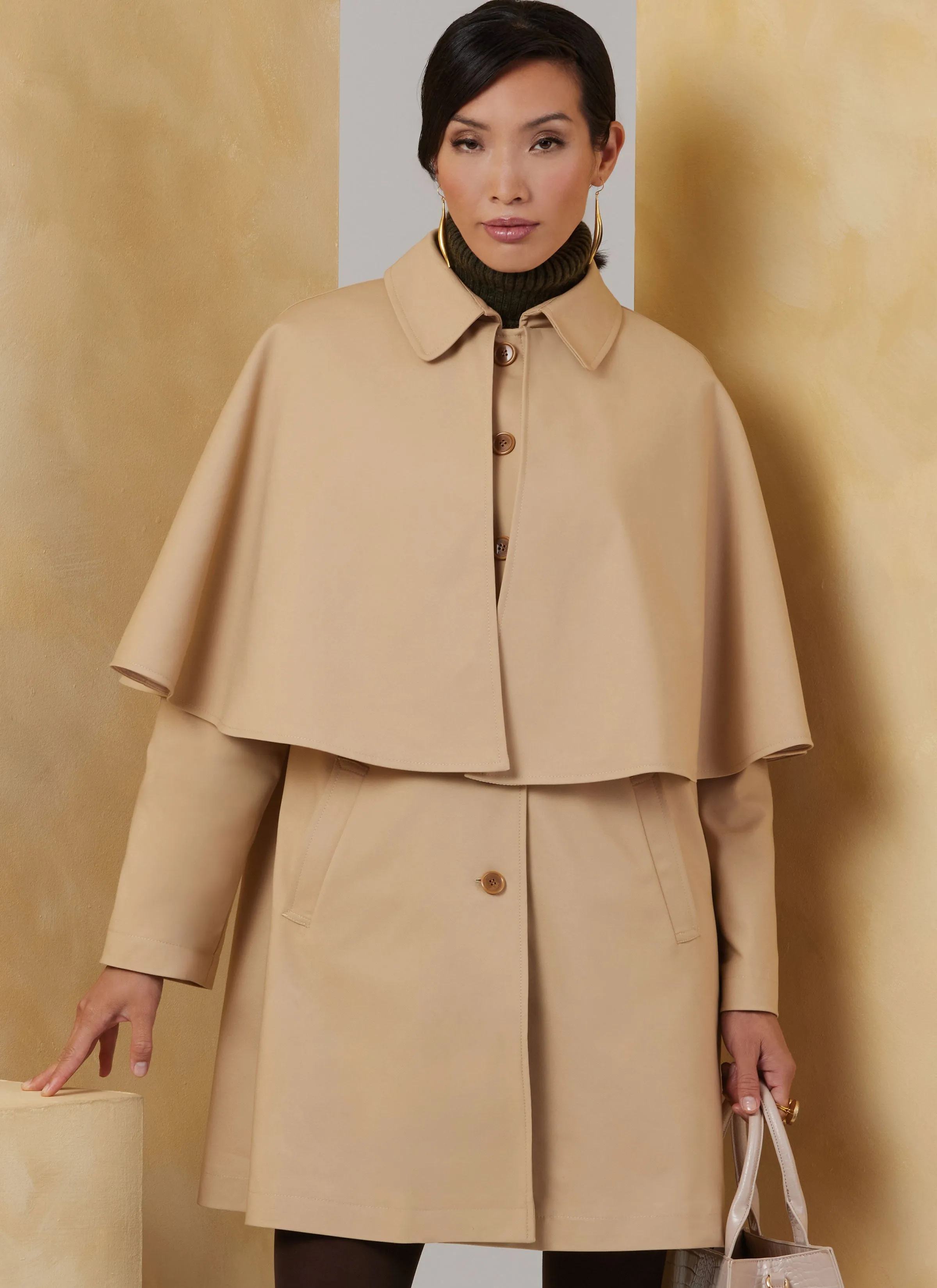 Vogue Sewing Pattern 2074 Misses' Cape Coat in Two Lengths