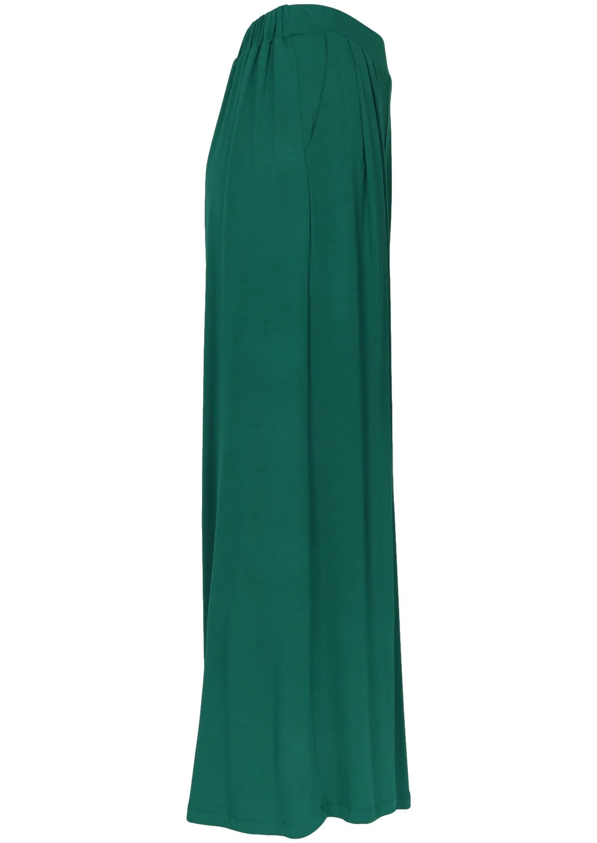 Wide Leg Stretch Pocket Pants Jade Green