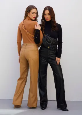 Wide Legged Leather Pants