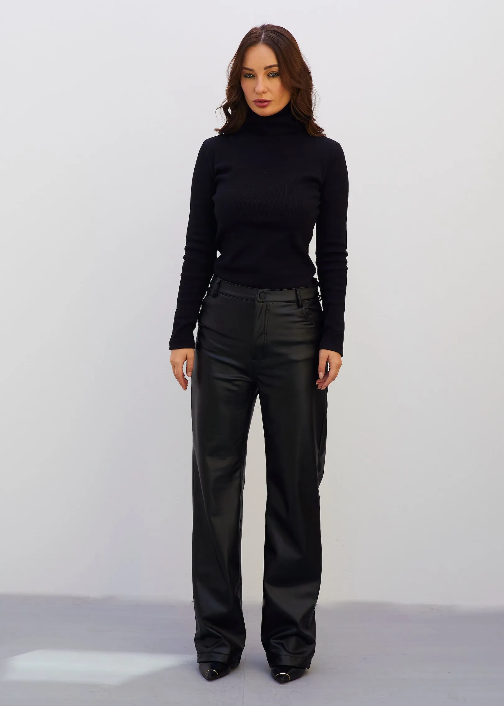 Wide Legged Leather Pants