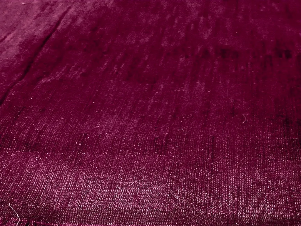 Wine Plain Bangalore Raw Silk Fabric