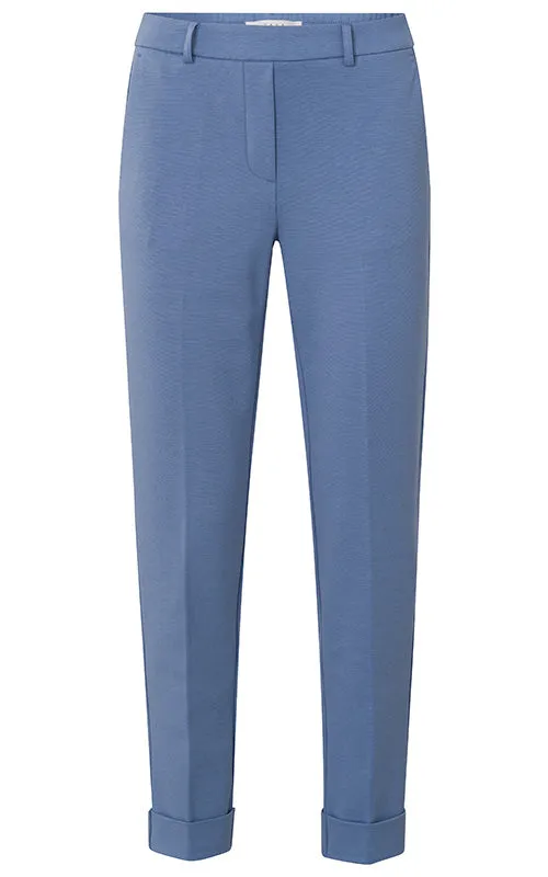 YAYA - Pants - Jersey Tailored Trousers Blue