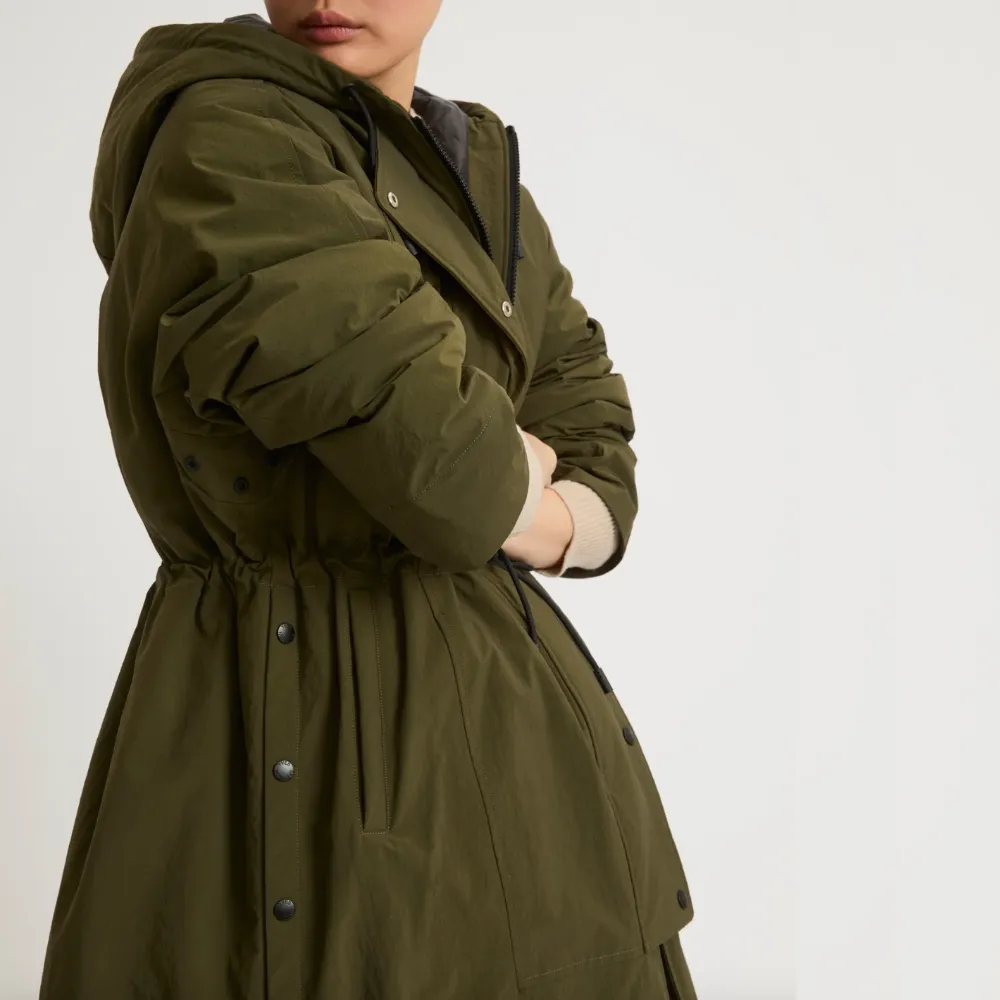 Yves Salomon Cape Coat - Army Green